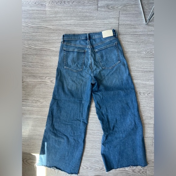 Anthropologie Citizens of Humanity Lyra High Rise Wide Leg Cropped Blue Jeans 29 - Picture 7 of 8